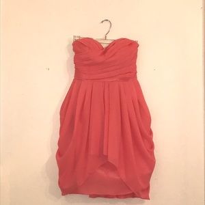 Sweet heart neckline coral dress